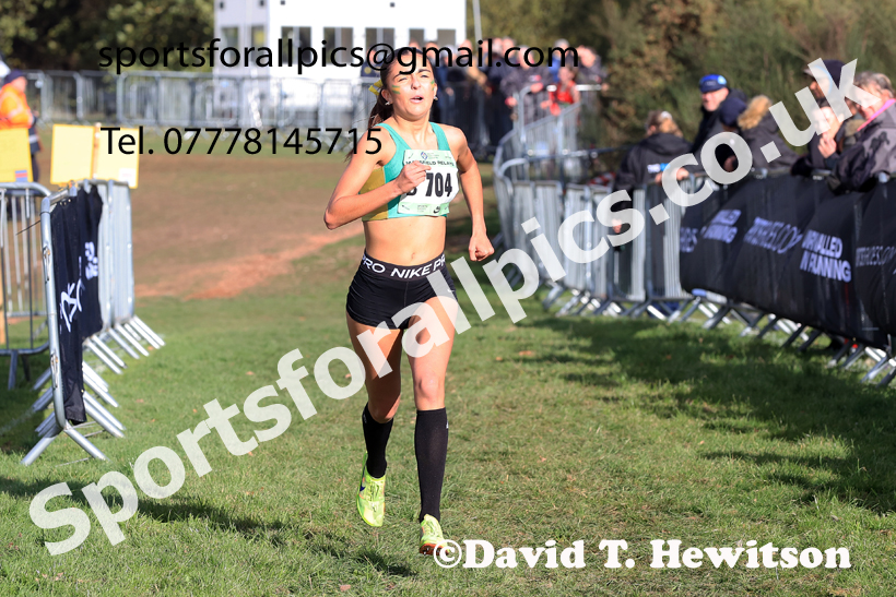 Girls Under-15s 2025 National Cross Country Relays, Berry Hill Park, Mansfield. Photo: David T. Hewitson/Sports for All Pics